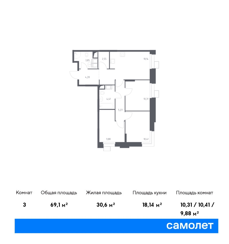 Продам квартиру в Москве по адресу многофункциональный комплекс Тропарево Парк, 5с1, площадь 691 квм Недвижимость Москва (Россия) Продаются 3-комн