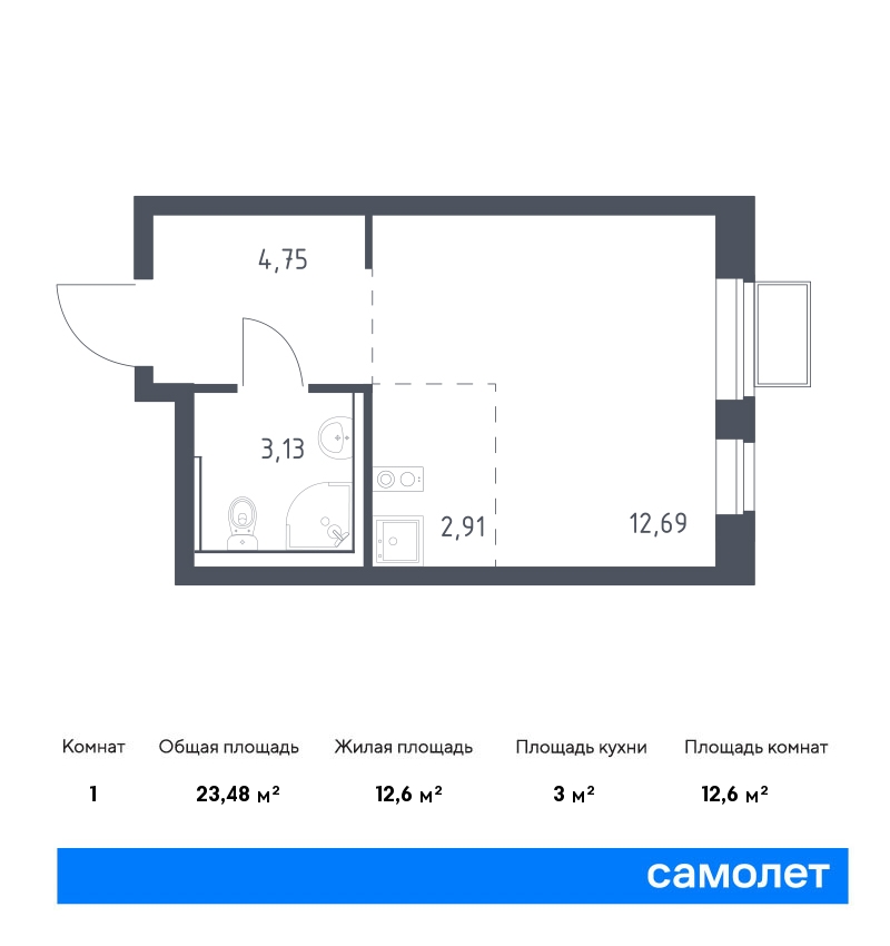 Продам квартиру в Жилино-1 по адресу жилой комплекс Егорово Парк, к33, площадь 2348 квм Недвижимость Московская  область (Россия) Сертификаты на квадратные метры от группы 'Самолет' со скидкой