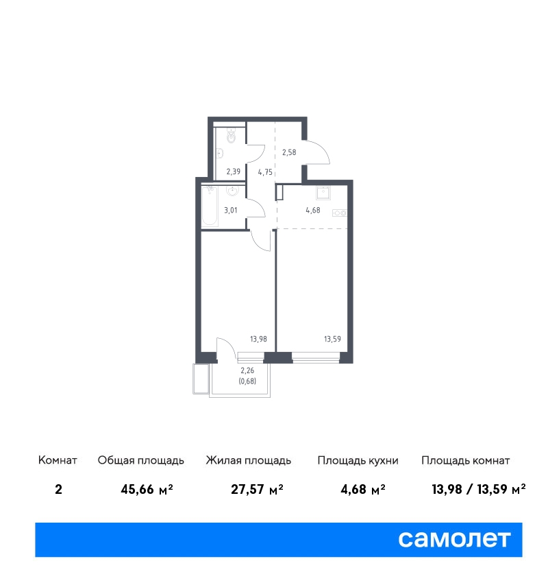 Продам квартиру в Жилино-1 по адресу жилой комплекс Егорово Парк, к32, площадь 4566 квм Недвижимость Московская  область (Россия) Обменяйте старую квартиру на новую – с программой Trade-in от застройщика это быстро и выгодно