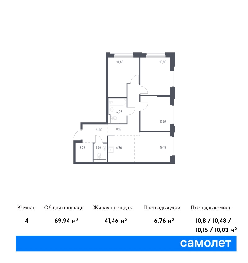 Продам квартиру в Тюмени по адресу жилой комплекс Чаркова 72, 14, площадь 6994 квм Недвижимость Тюменская  область (Россия) Продается 3-комн
