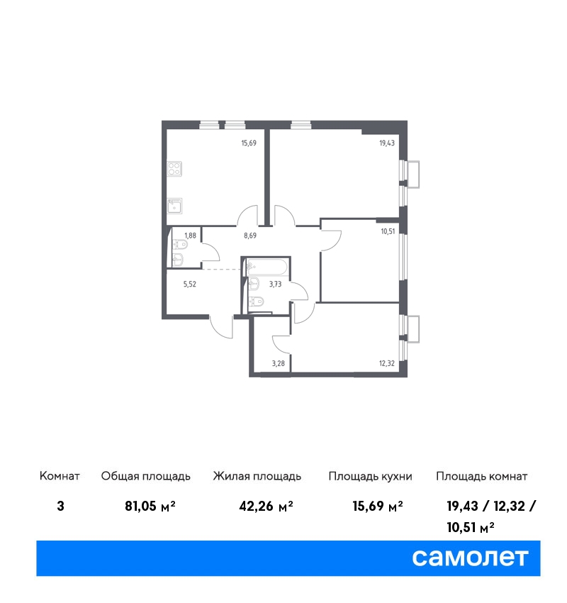 Продам квартиру в Москве по адресу жилой комплекс Остафьево, к13, площадь 8105 квм Недвижимость Москва (Россия) Продается 3-комн